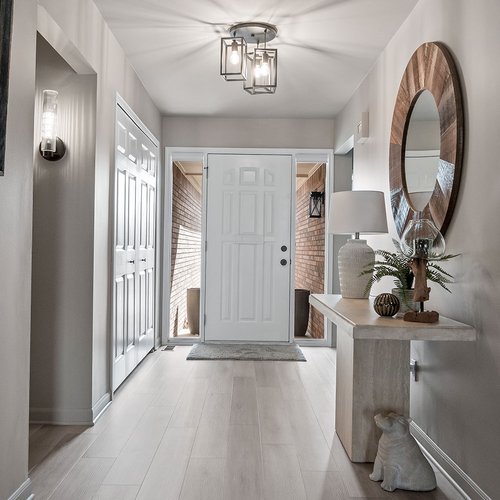 luxury vinyl entry and hallway flooring