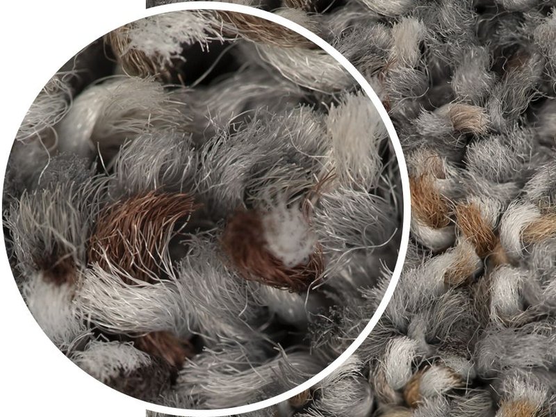 Closeup image of carpet fibers in SmartStrand Colormax carpet
