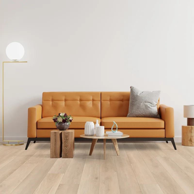 Lasting Luxury -SPC Heritage Oak LVP floors in modern living room